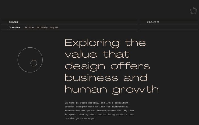 Inspirational website using Agrandir and Space Mono font