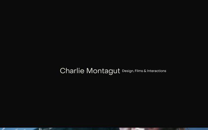 Screenshot of Charlie Montagut | Intro website