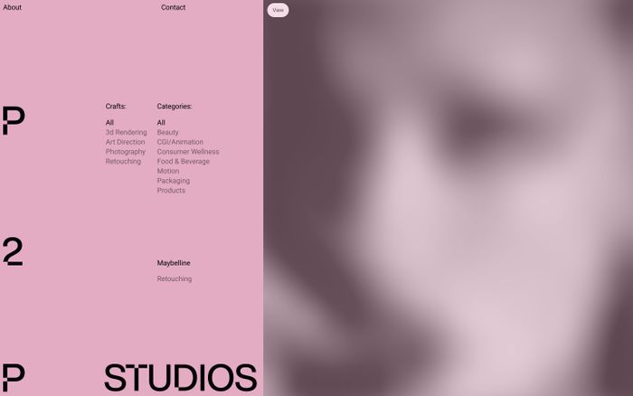Screenshot of P2P Studios website