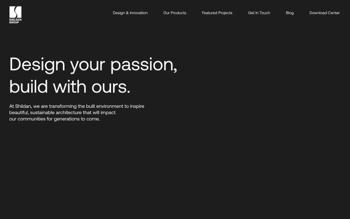 Screenshot of Shildan Group website