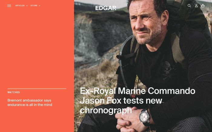Screenshot of Edgar website