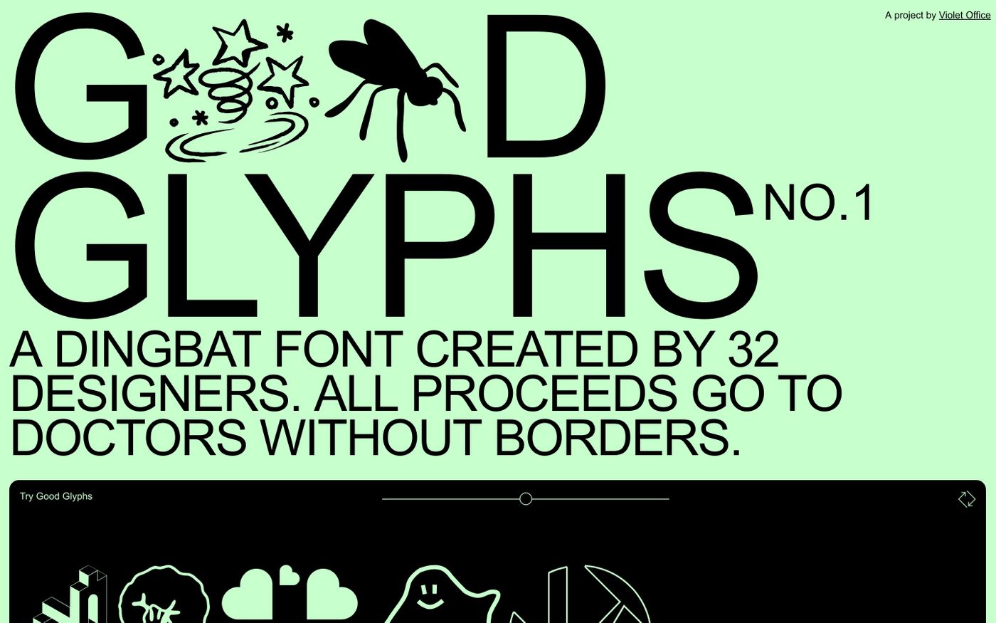 Screenshot of Good Glyphs | Good Glyphs website
