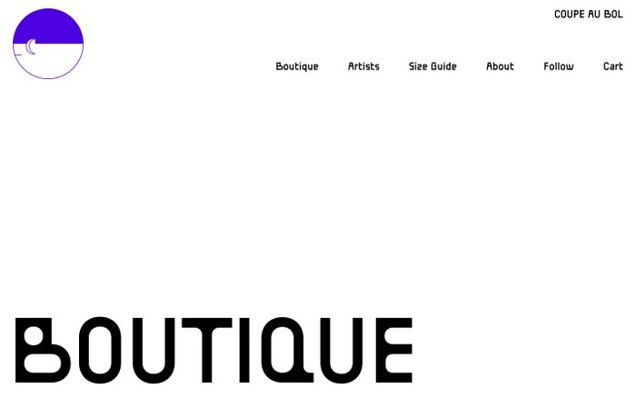 Screenshot of Coupe au bol website