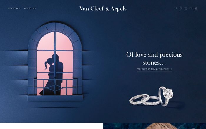 Screenshot of Maison Van Cleef & Arpels website