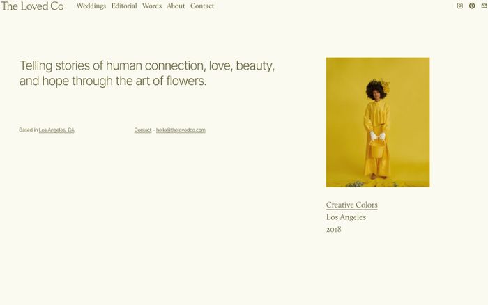 Screenshot of The Loved Co website