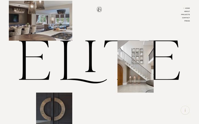 Screenshot of Elite design studio website