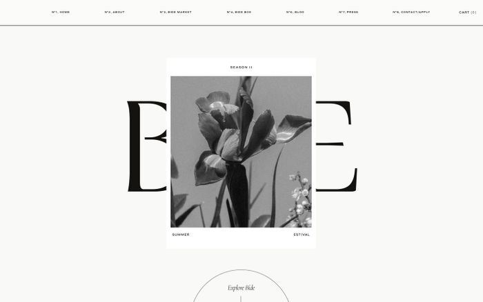 Inspirational website using Cormorant Garamond, Futura PT, Maison Neue Extended and Ogg font