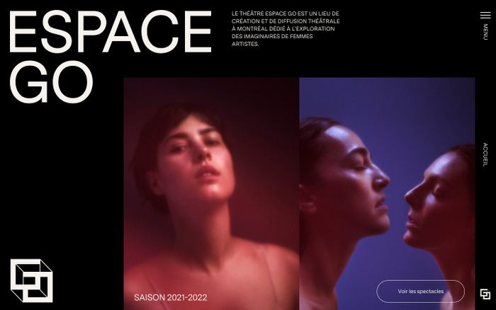 Screenshot of Espace Go website