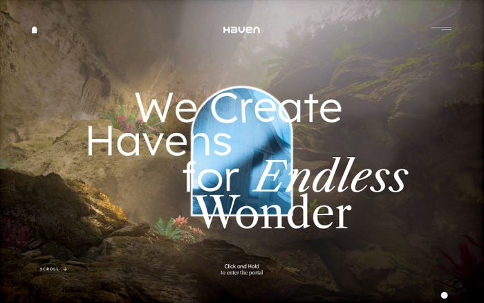 Screenshot of Haven Studios website