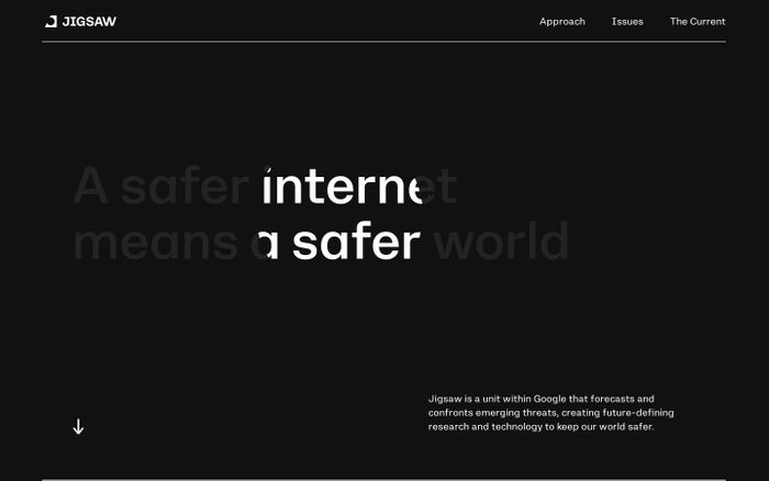 Inspirational website using GT Sectra, IBM Plex Mono and Jigsaw font