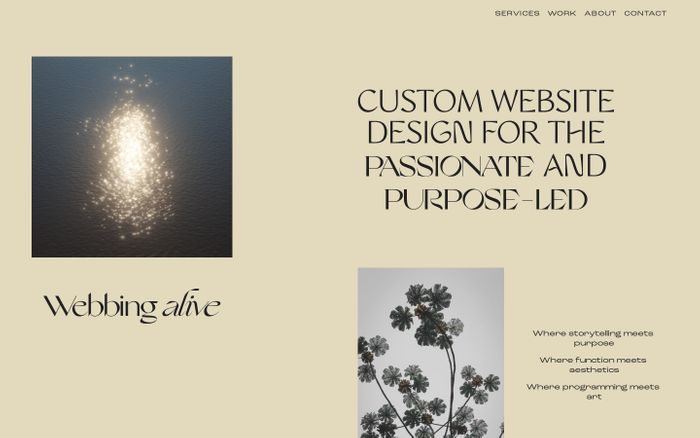 Inspirational website using Acumin, Grand Slang, Monarch Nova and Roc Grotesk font