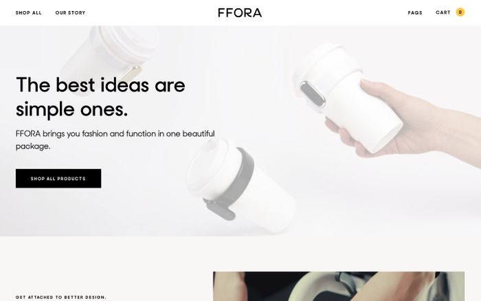 Screenshot of Ffora website