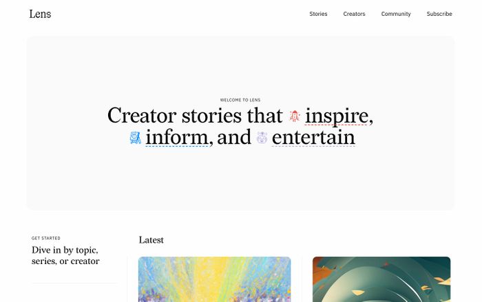 Inspirational website using IBM Plex Sans, Inter and Redaction font