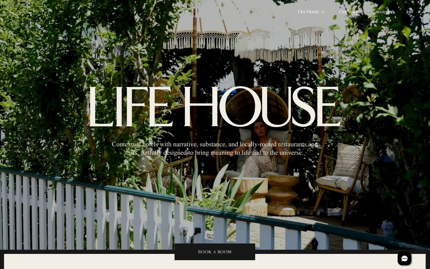 Screenshot of Life House website
