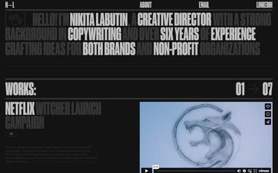 Inspirational website using Pragmatica font