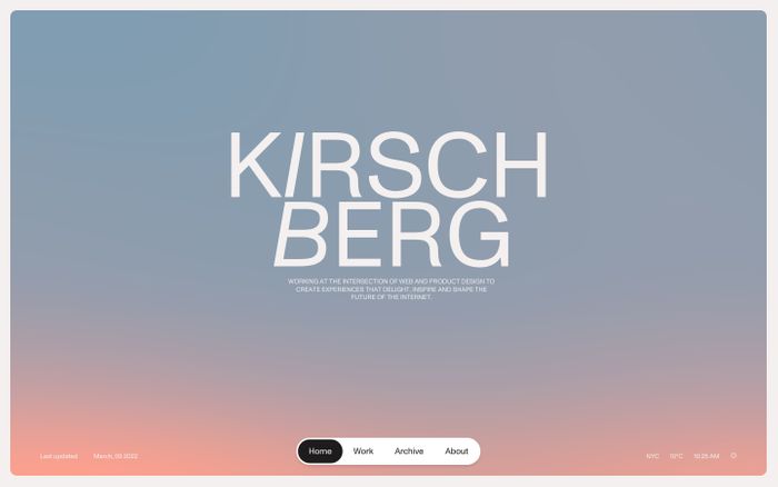 Screenshot of David Kirschberg website