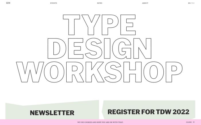 Screenshot of Type Design Workshop website
