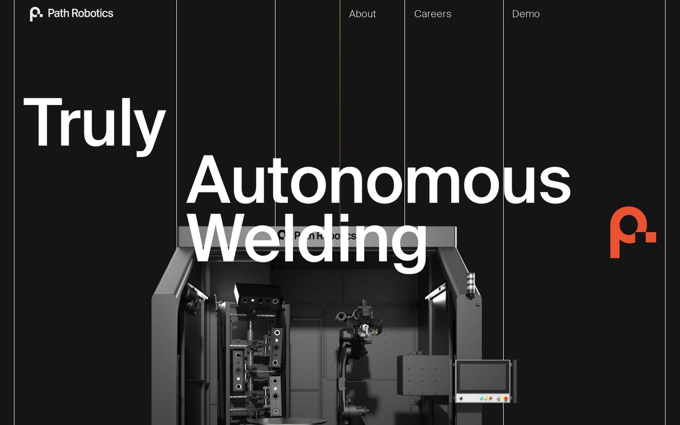 Screenshot of Path Robotics website