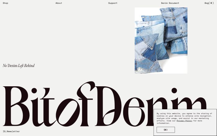 Inspirational website using Halyard, Meno and Space Mono font