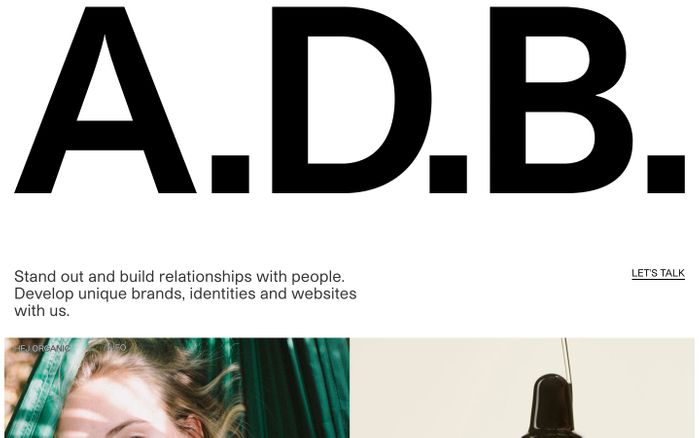 Inspirational website using Inter and Studio font