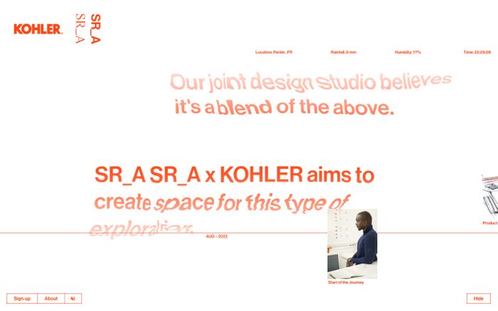 Inspirational website using Neue Haas Grotesk font