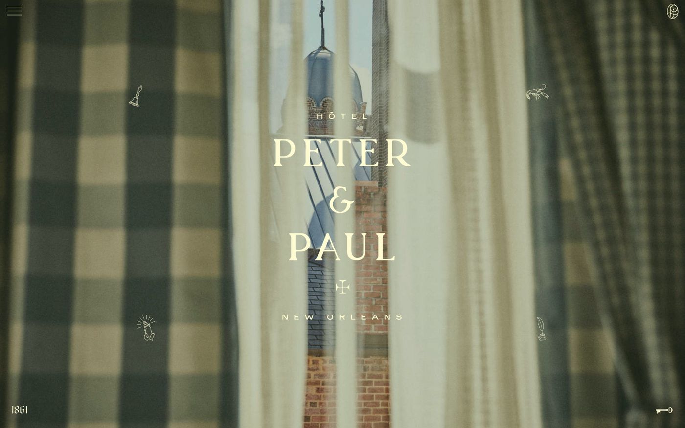 Screenshot of Hotel Peter & Paul website