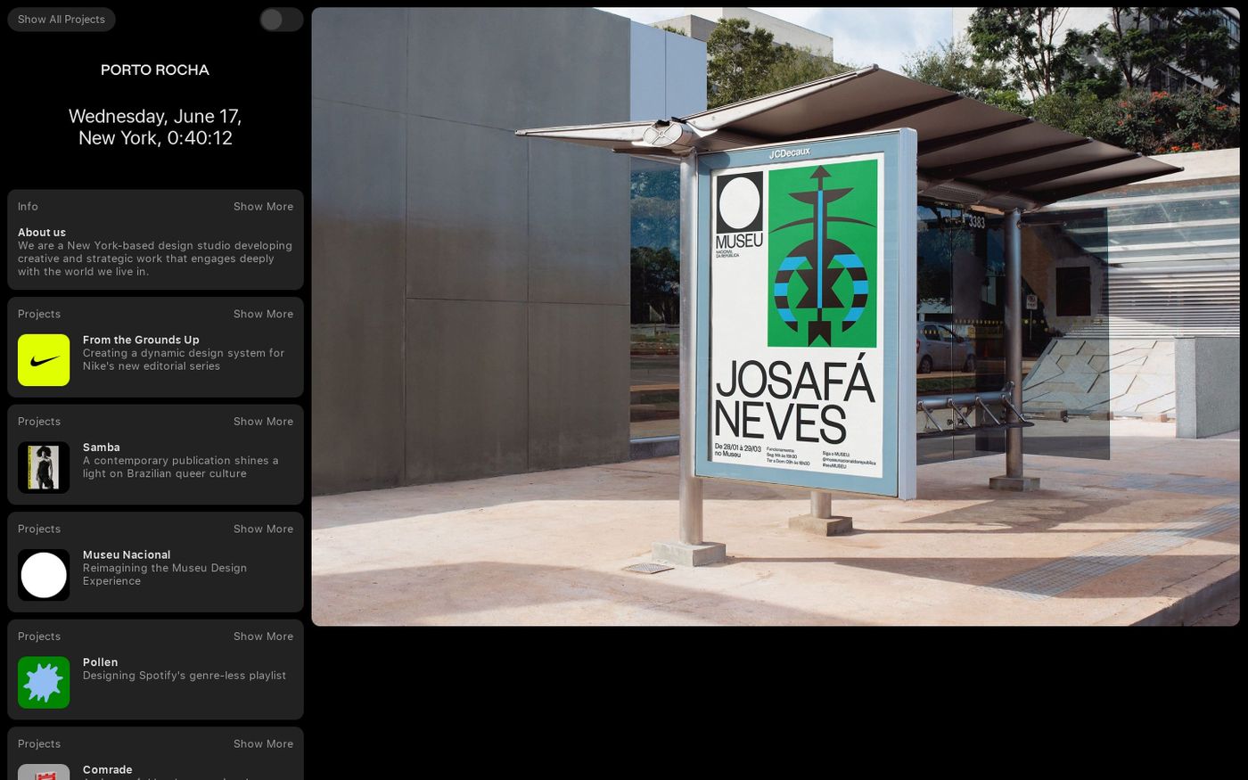 Screenshot of  Porto Rocha website