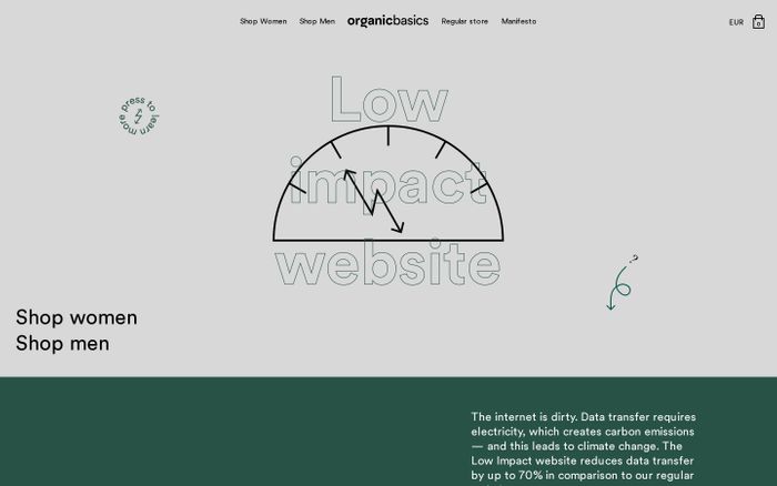 Screenshot of The Low Impact website website