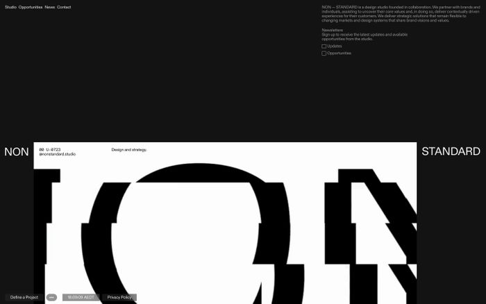 Inspirational website using ABC Diatype and Diatype Mono font