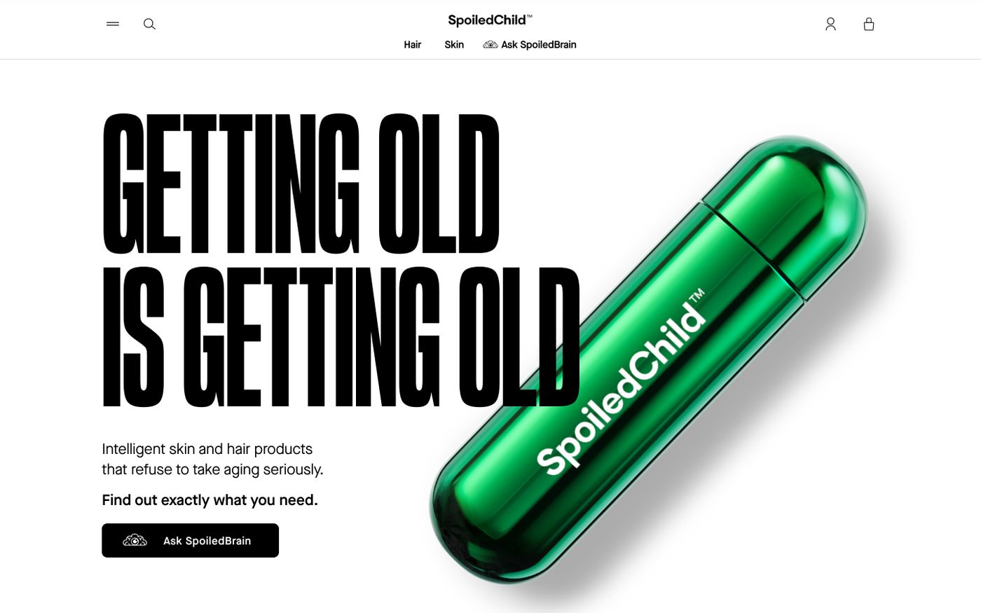 Screenshot of SpoiledChild website