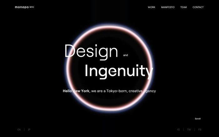 Inspirational website using Noto Sans JP and Roobert font