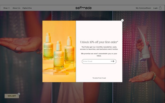 Screenshot of Selfmade website