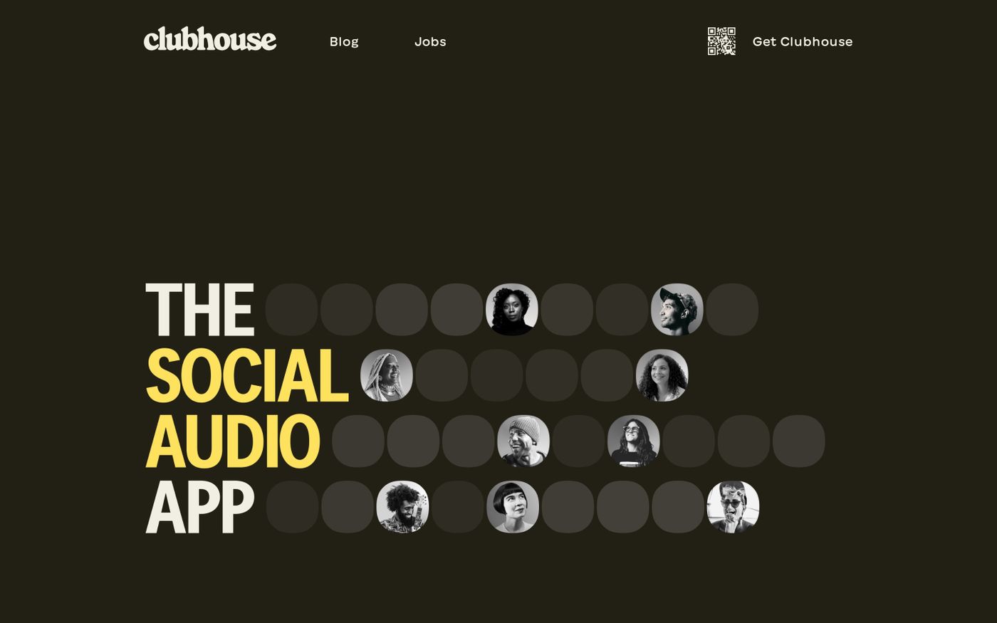 Screenshot of Clubhouse website