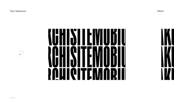 Inspirational website using Okomito font