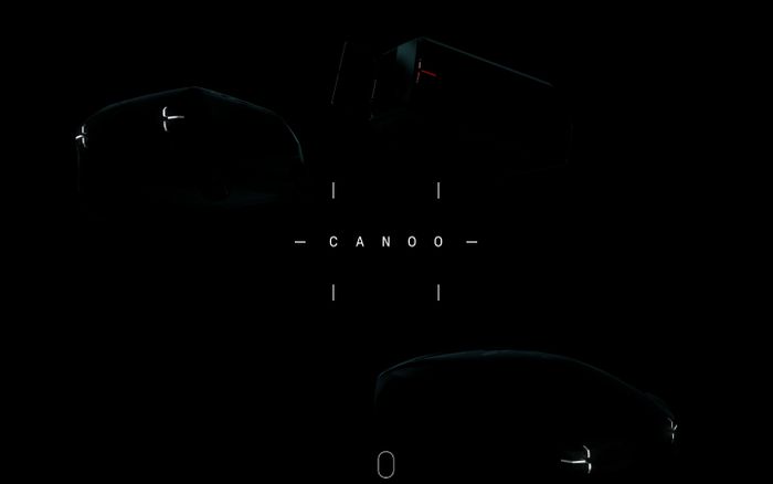 Screenshot of Canoo website