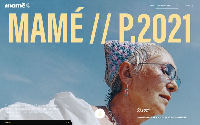 Screenshot of Mamé website