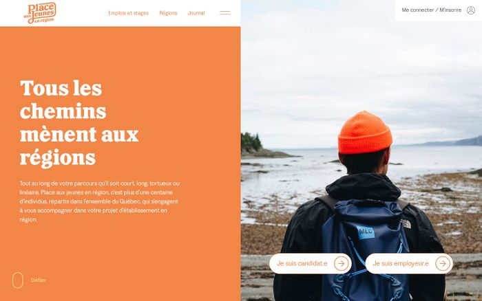 Inspirational website using Capita, La Fabrique and Regular font