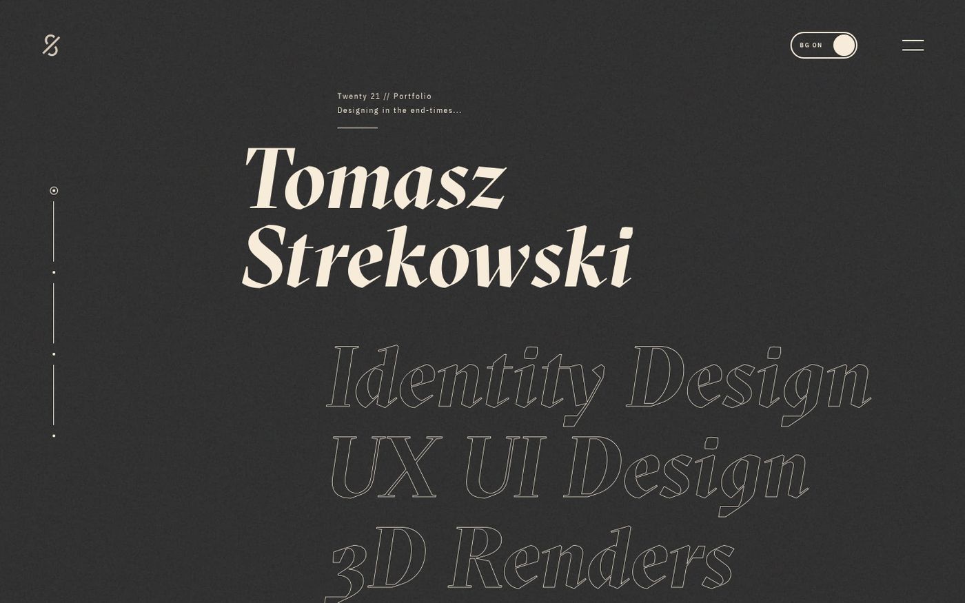Screenshot of Tomasz Strekowski Portfolio website