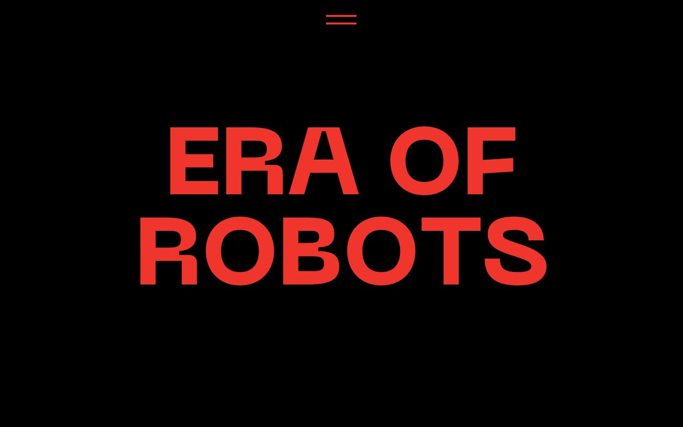 Screenshot of Era of Robots website