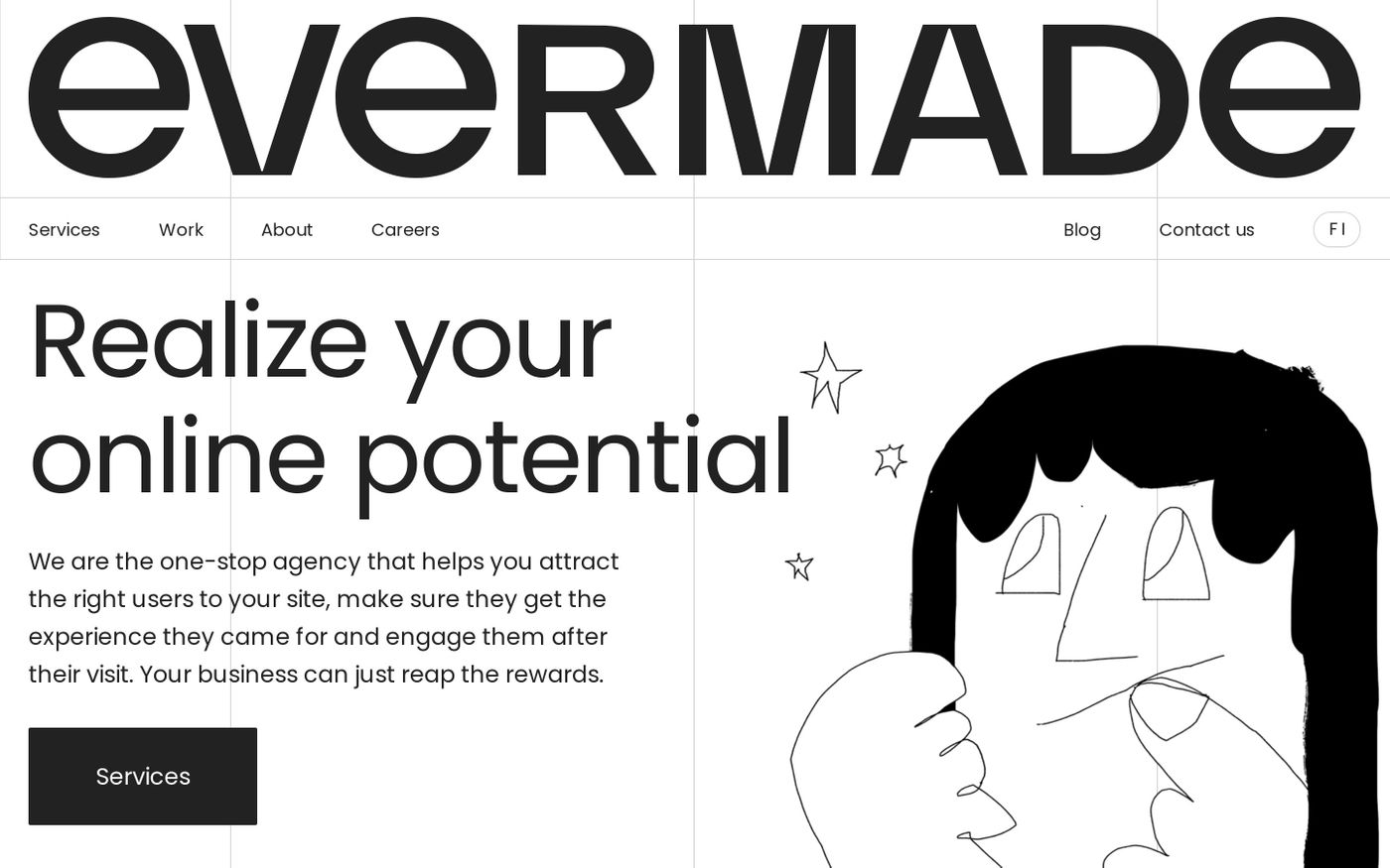 Screenshot of Evermade website
