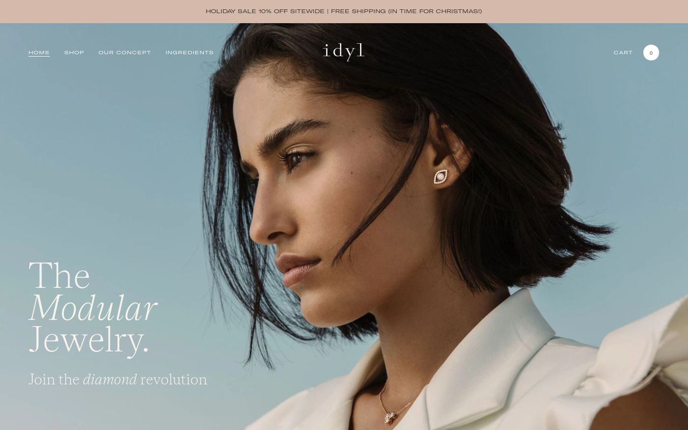 Screenshot of Idyl website