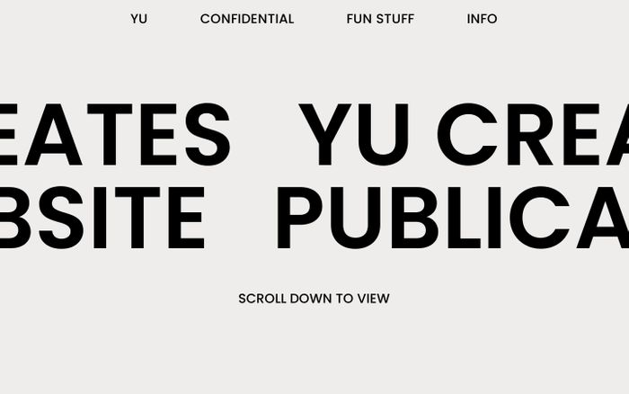 Screenshot of Yu Rong website