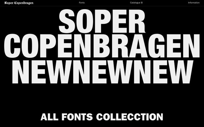 Screenshot of Soper Copenbragen website