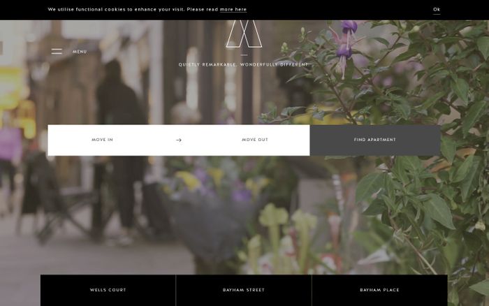 Screenshot of Mirabilis apartments website