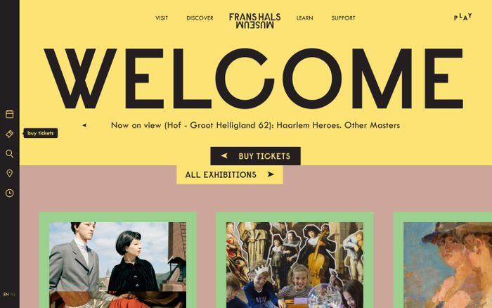 Screenshot of  Frans Hals Museum website