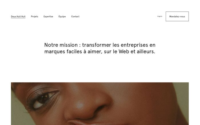 Screenshot of Deux Huit Huit website