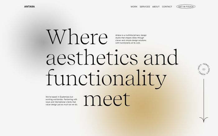 Inspirational website using HK Grotesk and Recife font