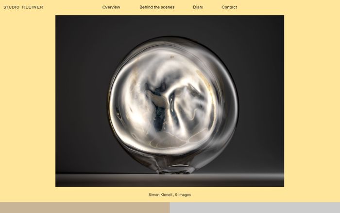 Screenshot of Studio Kleiner, Photography & Imagery website