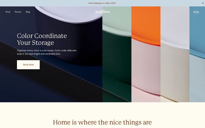 Screenshot of Pattern Brands website