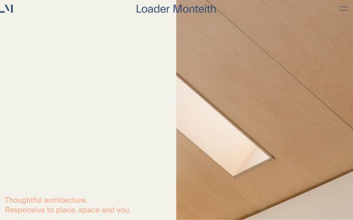 Screenshot of Loader Monteith website